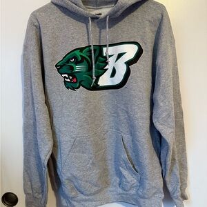 Fanatics Gray Hoodie with Binghamton University / BU logo.  Brand new with tags.
